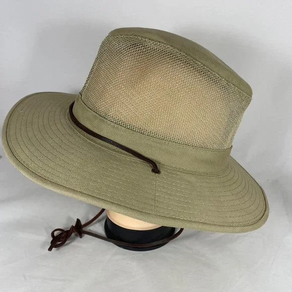 Dorfman Pacific Safari Mesh Sidewall Wide Brim Hat - Picture 8 of 10